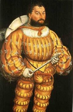 Henri V de Saxe en tenue de lansquenet